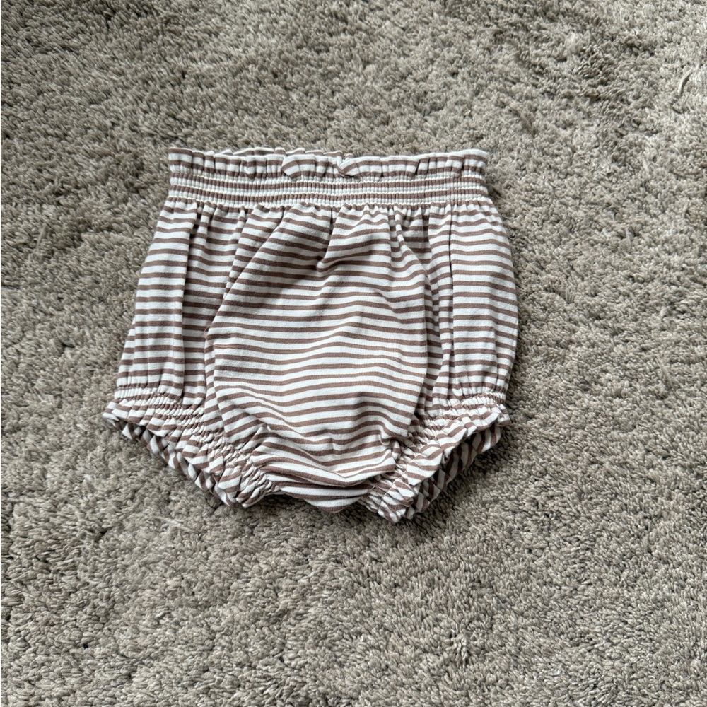 Quincy Mae Brown Striped Diaper Cover